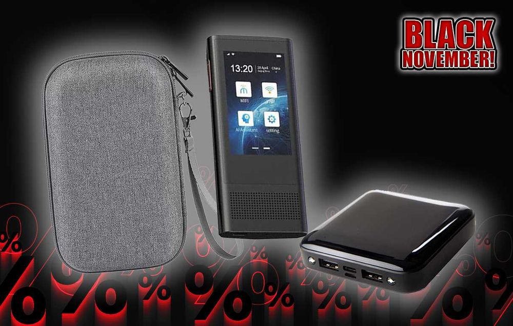 AI преводач със 117 езика, преносима външна батерия и стилен калъф