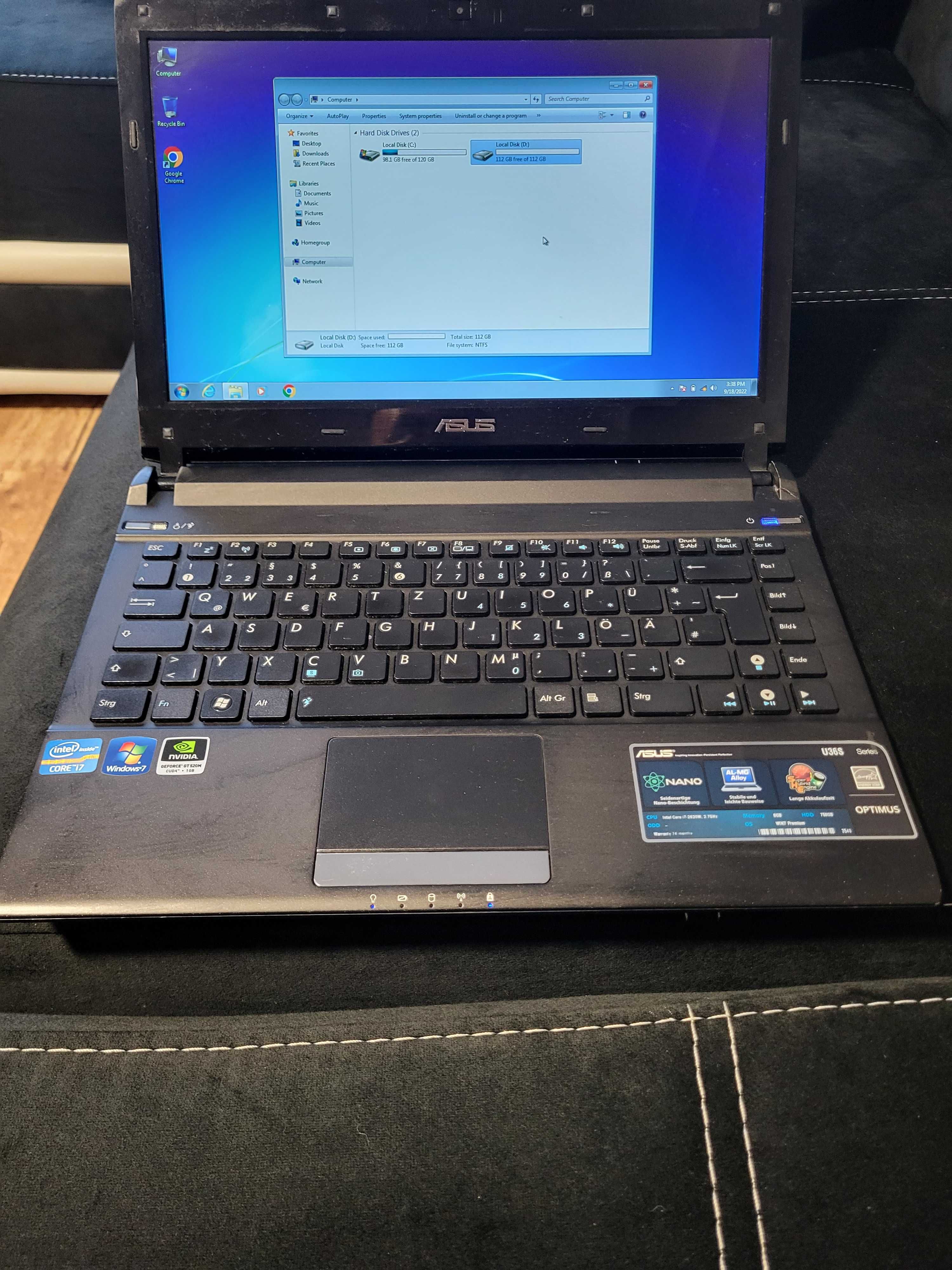 Laptop Asus U36s
