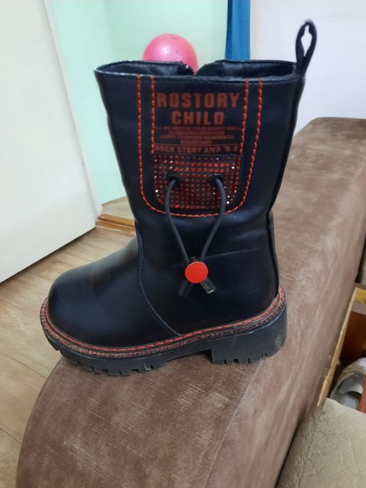 Детские сапоги для девочек, 27 размер, натуральный мех