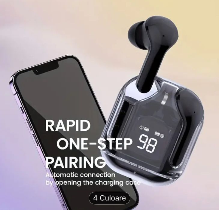 Casti Audio Wireless Bluetooth PRO NEGRU