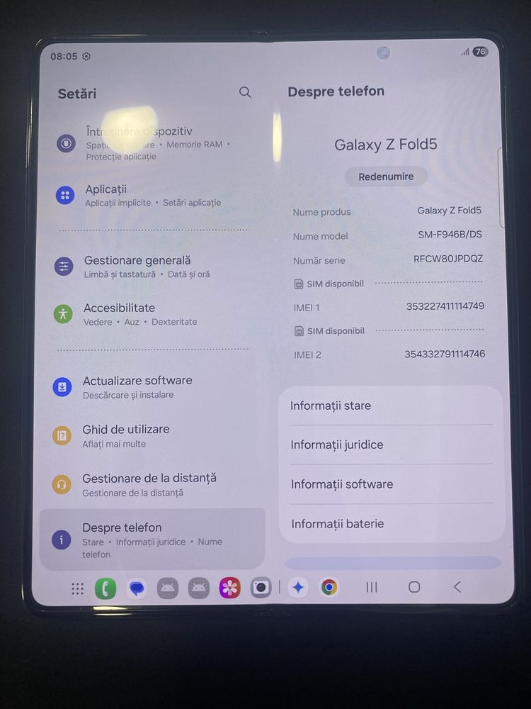 Samsung F946 Galaxy Z Fold 5 256GB ID-xxl2482