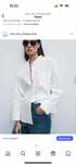 Camasa alba zara guler tunica marime XS bumbac