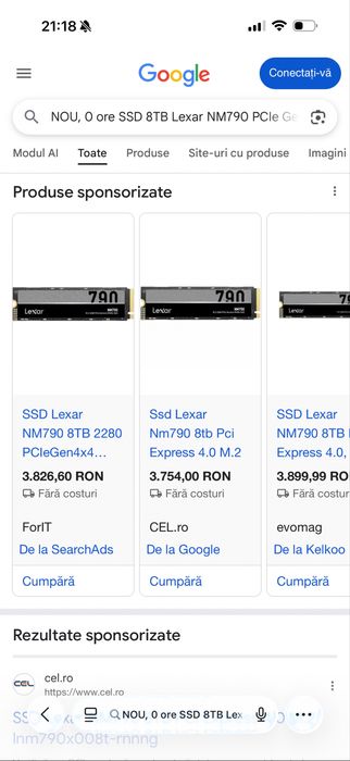 NOU, 0 ore SSD 8TB Lexar NM790 PCIe Gen 4x4