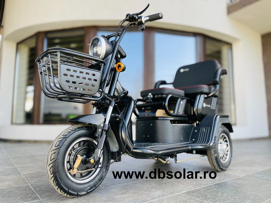 Tricicleta Electrica cu 2 Locuri Baterie 20Ah Scuter Triciclu 650W ‼️