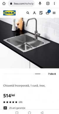 Chiuveta inox granit IKEA NOUA nedesfacuta , bon de casa+garanție.