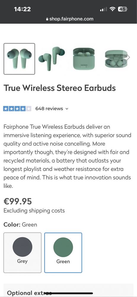 Căști wireless in-ear Fairphone. Noi. Originale.