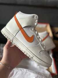 Nike Dunk High White Magma Orange 42 noi