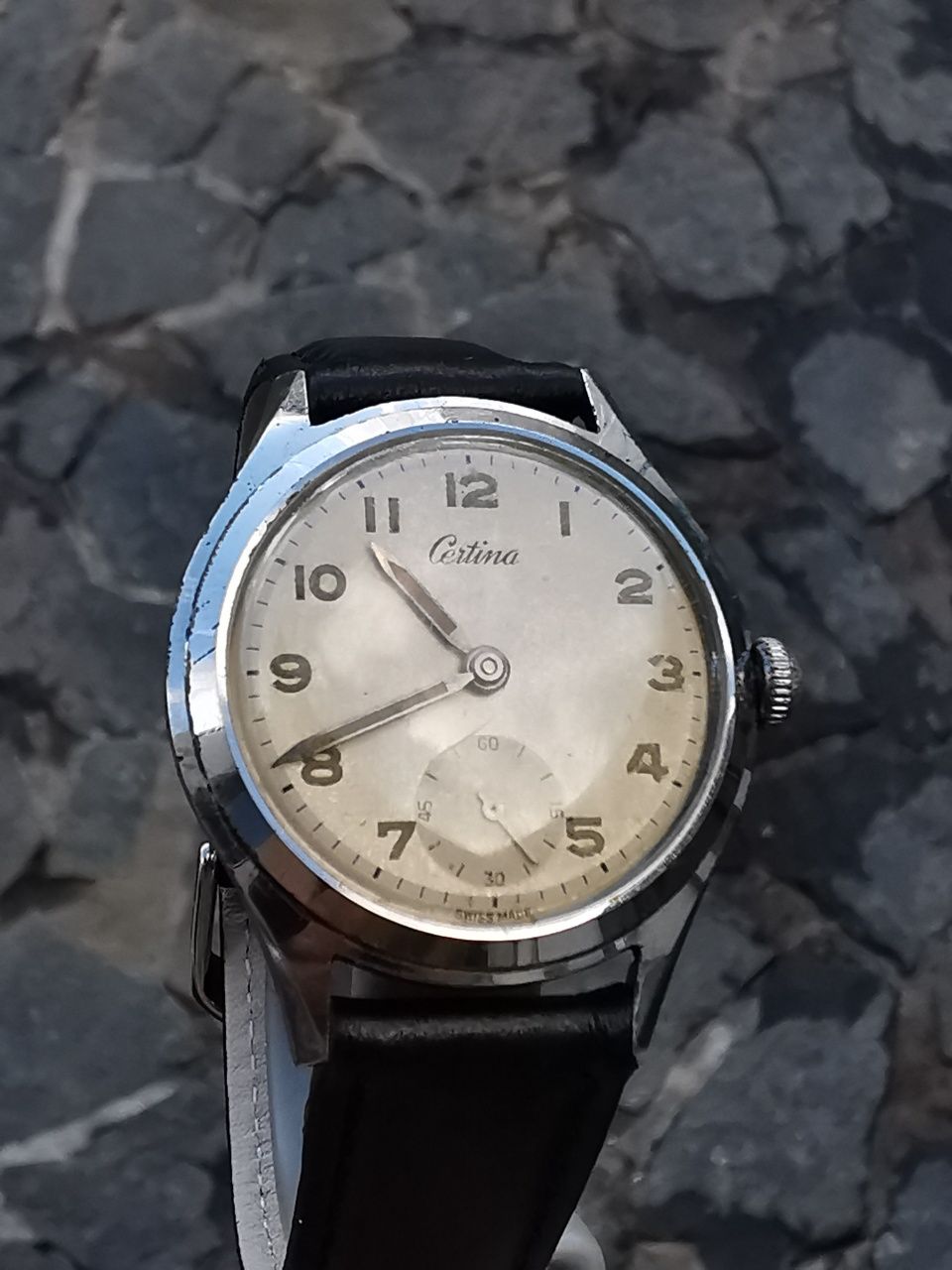 Ceas Certina -Int. Manuala Anii'50 -34 mm -Funcționează excelent !