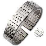 Bratara ceas curea inox,18-24mm latime,zale masive,cap drept si curbat