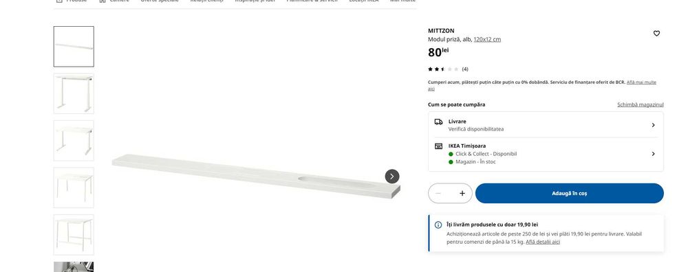 Blat IKEA+modul priza MITTZON