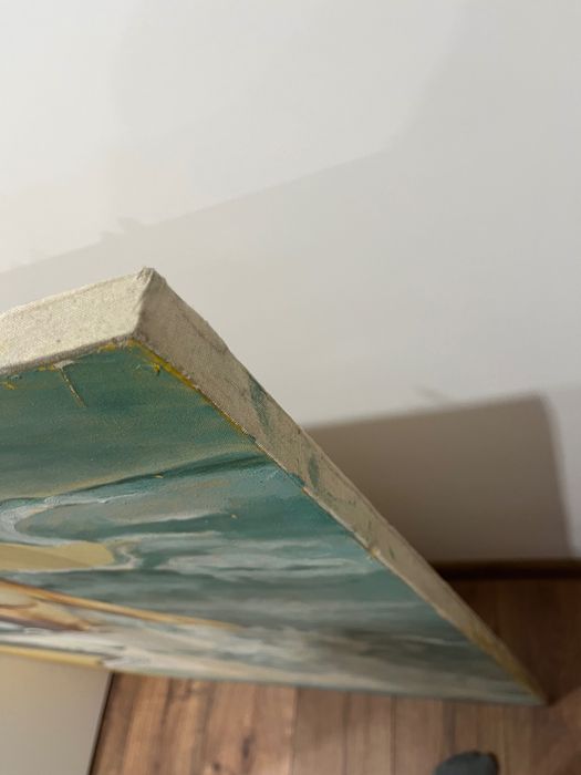 Русалка на брега на морето с маслени бои