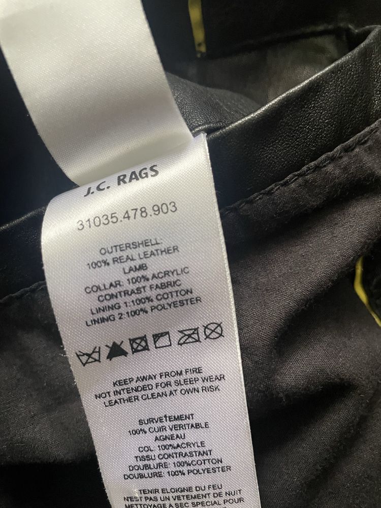 J.C.RAGS / мъжко кожено(естествена) яке XL/L