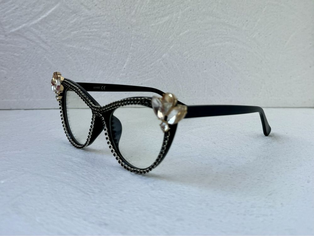 Прозрачни слънчеви очила с камъни очила за компютър  диоптрични рамки