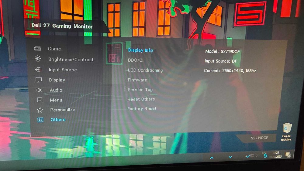 Monitor DELL 27'' WQHD 155Hz OC