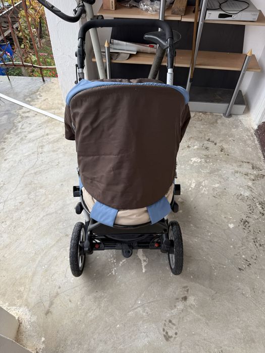 Комплект бебешка количка,столче за кола и кошер