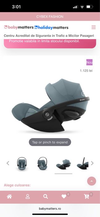 Scoica auto pentru copii Cybex Gold Cloud G i-Size