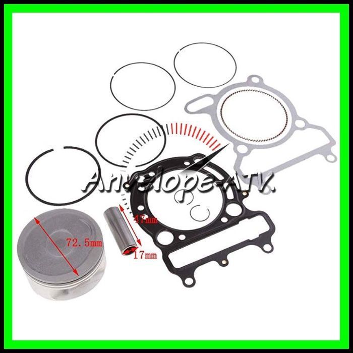 Piston Linhai 300 72.5MM cu Segmenti + Set Garnituri Linhai 300 275