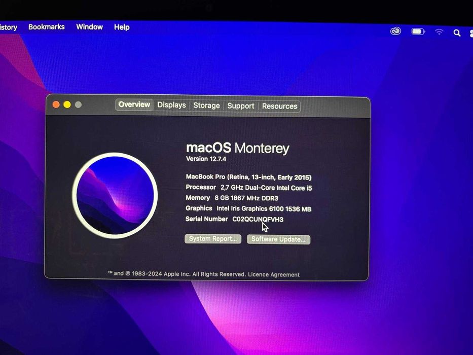 VAND Macbook Pro A1502