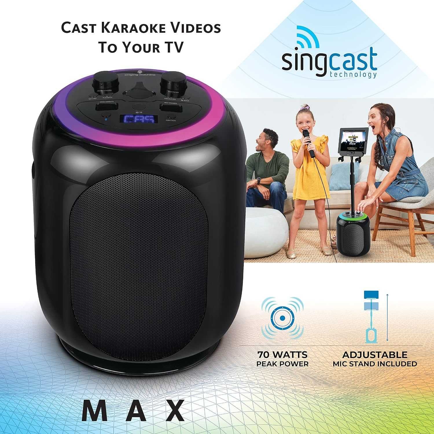 НОВО! SMC2035 Sing Cast Max Караоке система с технология за кастинг