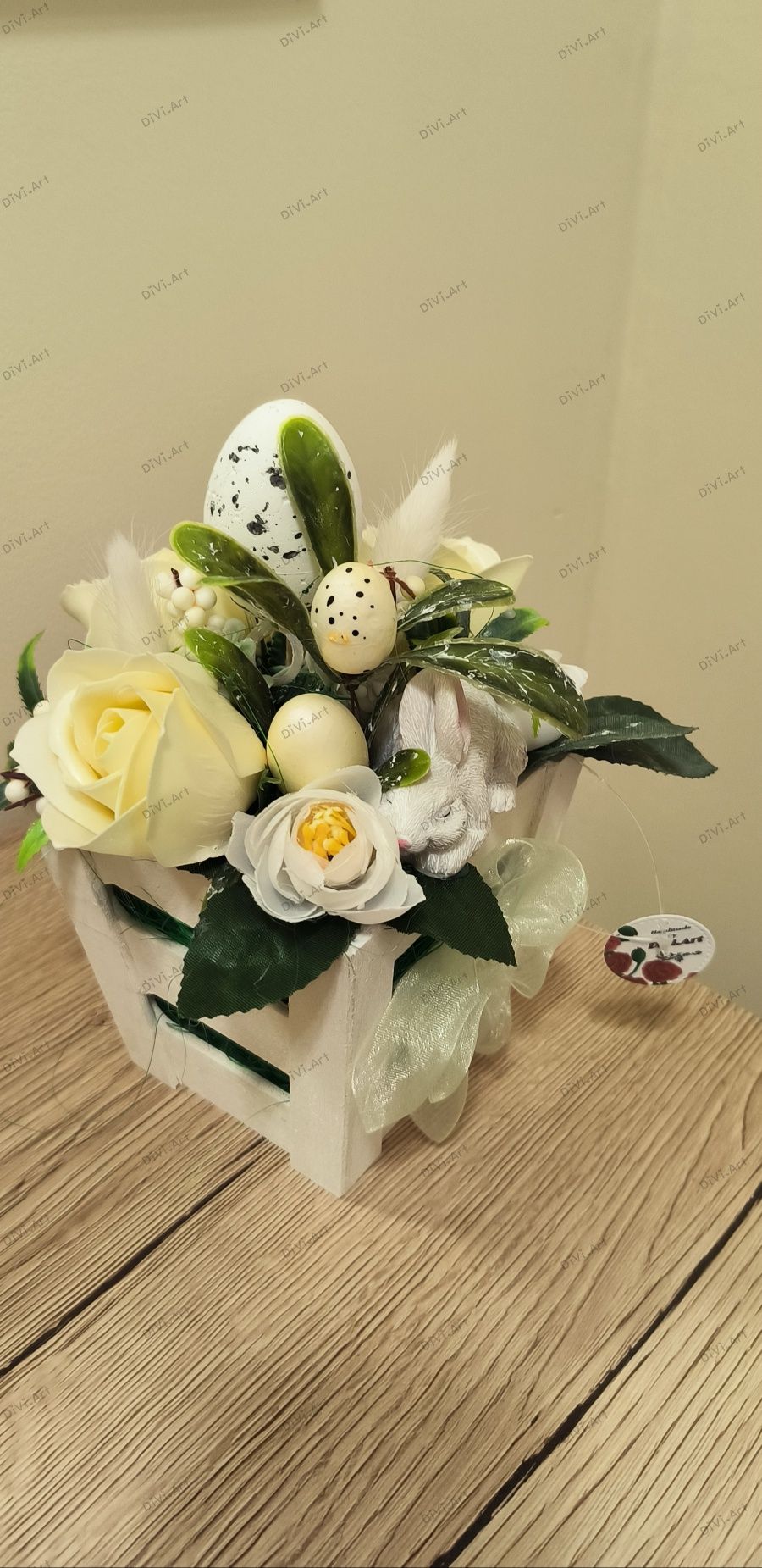 Великденски кашпи със сапунени цветя