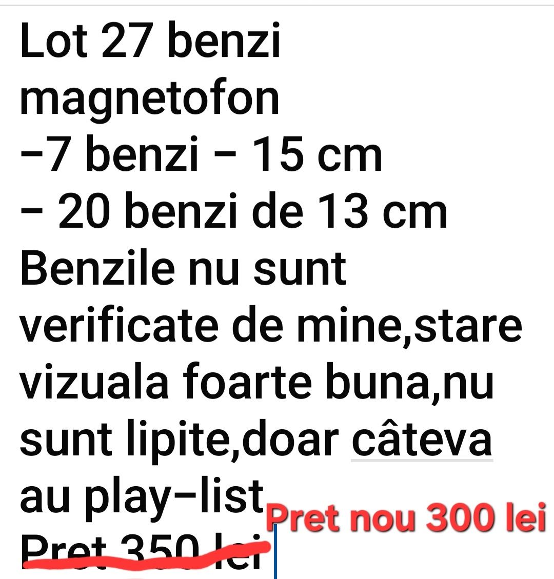 Lot benzi magnetofon