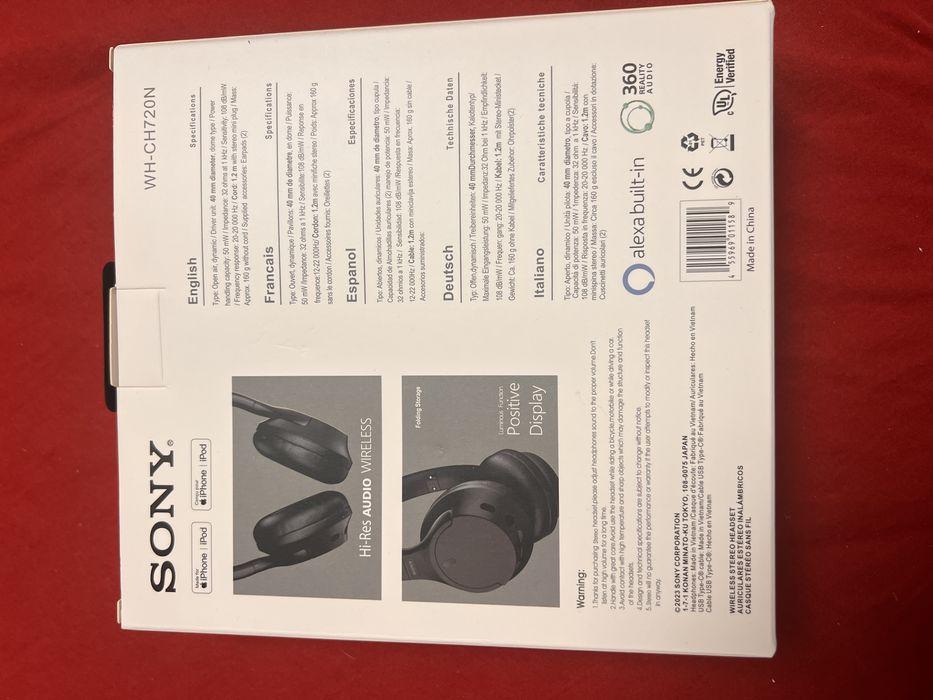 Casti wireless on ear tip Sony wh-ch720n - nou