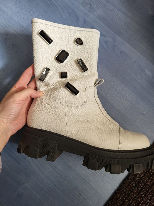 Ghete inalte piele bizonata Passofino 39