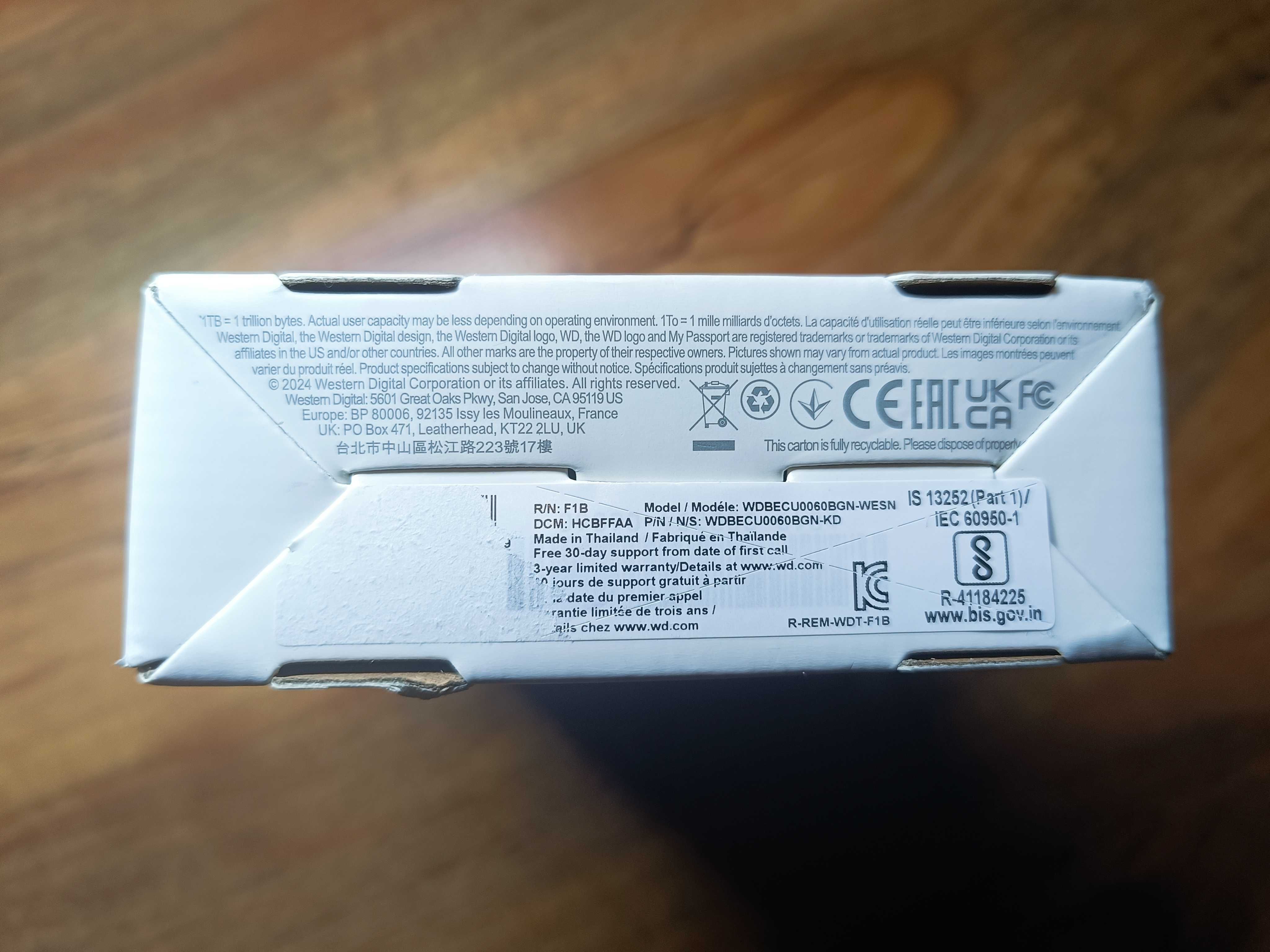 НОВ, ЗАПЕЧАТАН, НЕОТВАРЯН WD 6TB My Passport, Черен, архивиране...