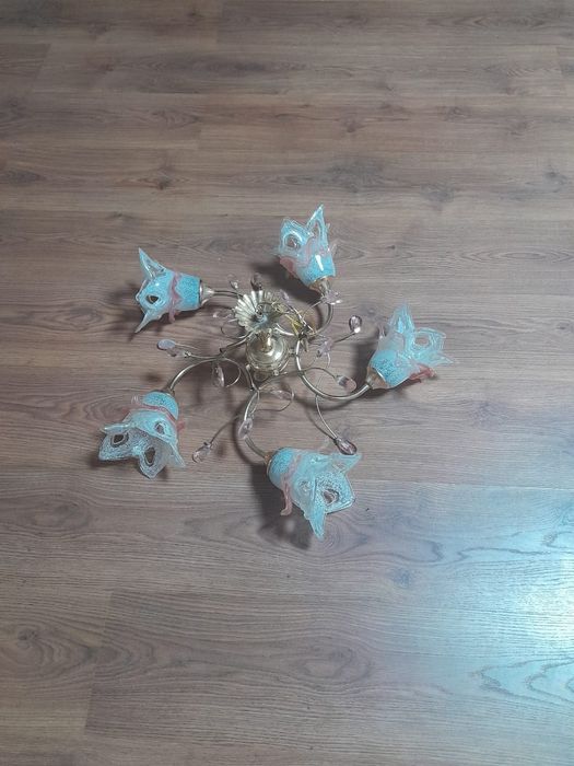 Ллюстра с плафонами в виде тюльпанов 5 штук