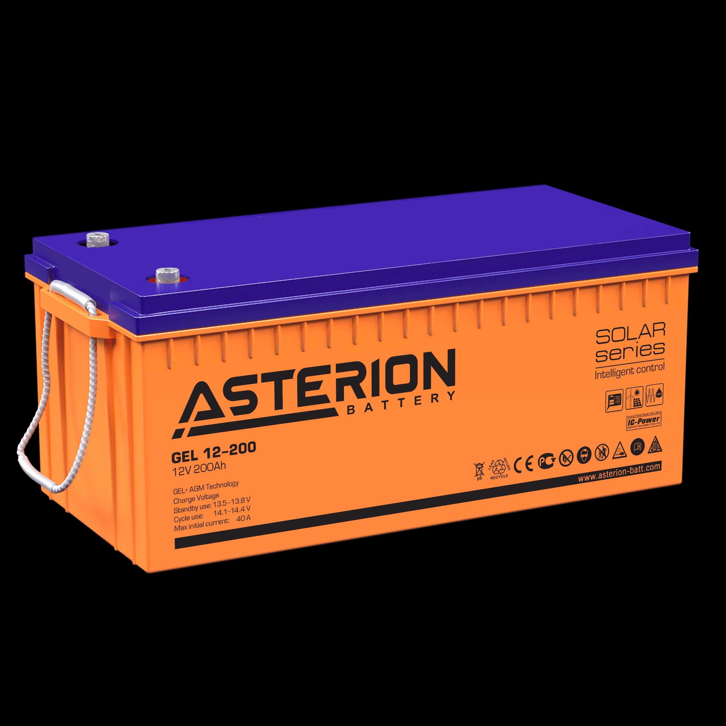 АКБ Asterion Gel 12-100/150/200 ИБП солнечные энергии