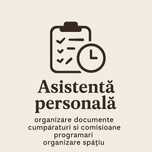 Anunț pentru servicii de asistent personal,orgnaizare