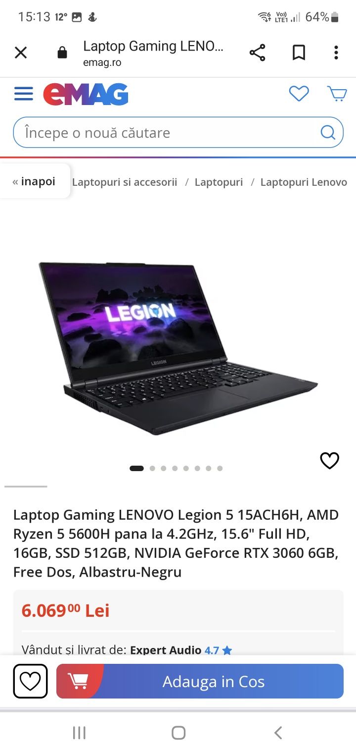 Vand laptop gaming Lenovo
