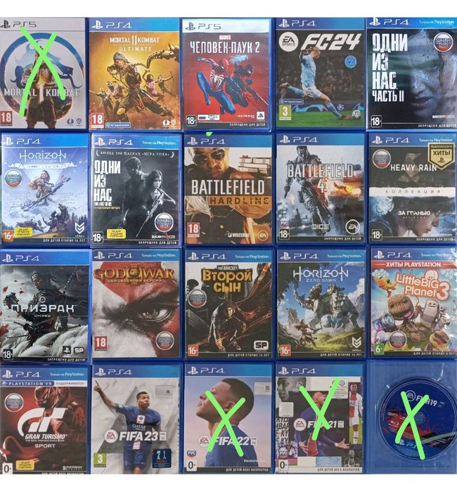 Игры для playstation 4 и ps5 на дисках в наличии в Кокшетау