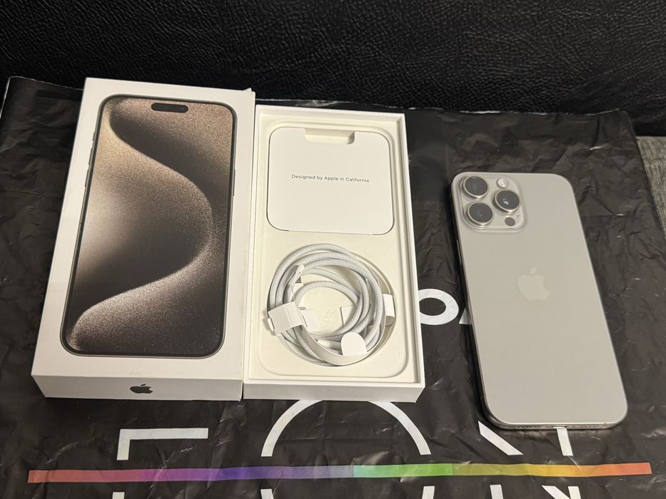 КАТО НОВ 256GB iPhone 15 PRO MAX Гаранция Vivacom 2025 г. Natural