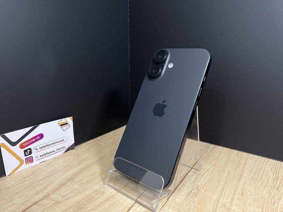 Iphone 16 128Gb Black Second-Hand Foarte Bun 3 ani garanție, Telefoane