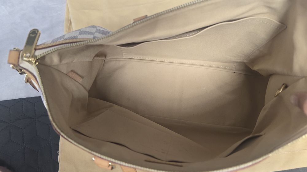 Geanta Louis Vuitton Siracusa MM,Azur Damien Canvas,impecabila,saculet