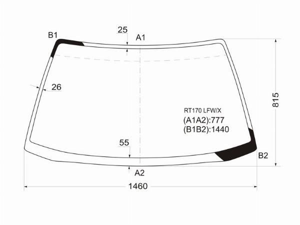 Стекло лобовое TOYOTA CORONA/CARINA II 4D SED 88-92 Toyota Corona