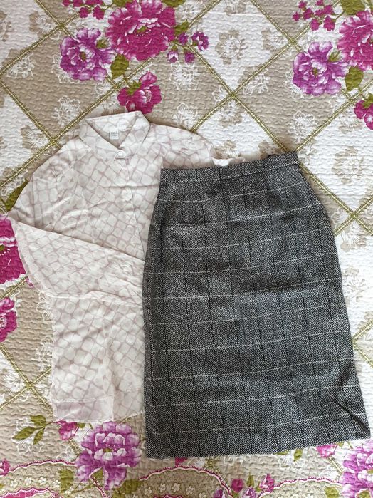 Fusta lana midi office Aquascutum Burberry Max Mara