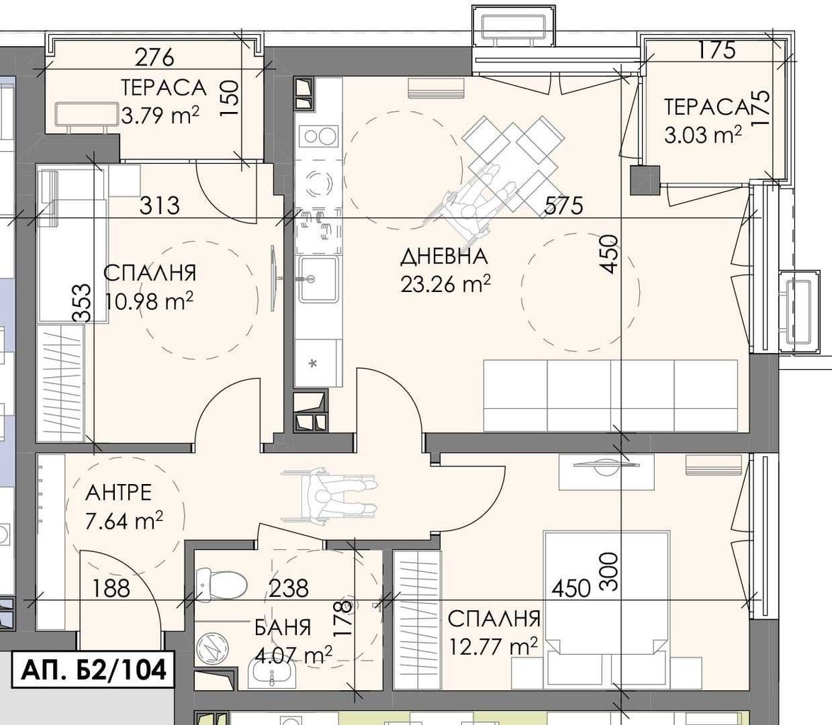 Продава се Тристаен апартамент в Бургас, Меден рудник - зона В - 95 кв.м за 827 €/кв.м - Снимка #5