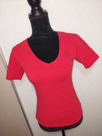Tricou roșu Zara cu strasuri