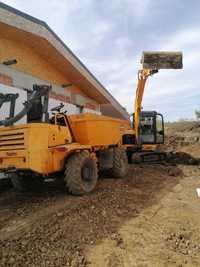 Închiriez mini excavator și dumper