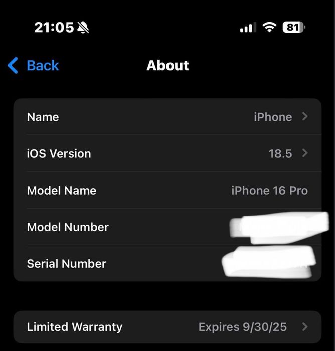 Iphone 16 Pro 256 GB, Desert Titanium