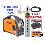 Aparat sudura aluminiu TIG 200P ACDC JASIC cu pedala + tub argon +ceas