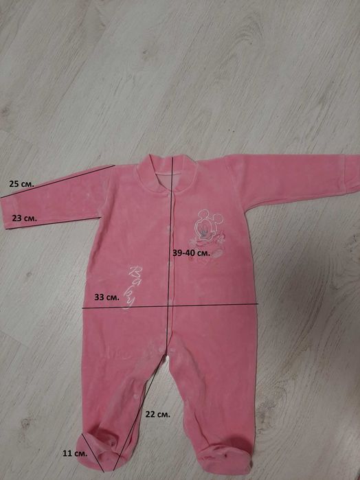 Бебешки дрешки за момиченце р-ри до 68 см. и 86 см.