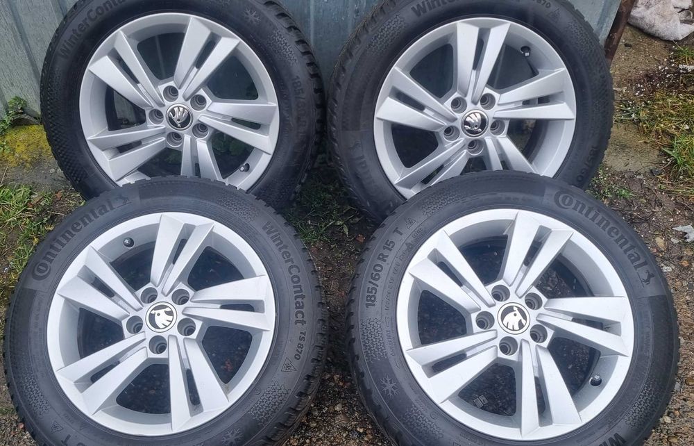 jante originale skoda fabia, skoda rapid, anvelope de iarna 185/60/15