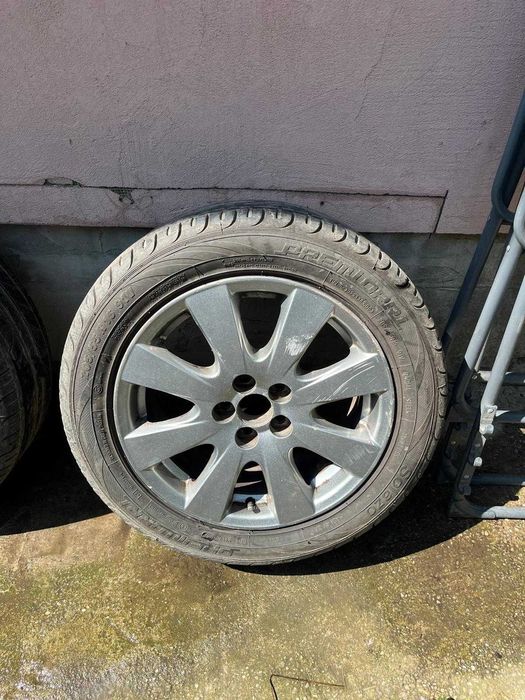 Jante aliaj toyota 205.55.16  cauciucuri vara urilizate 1 sezon Dunlop