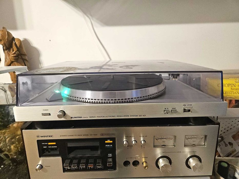 Pick-up UNITRA GS-431 servisat și optimizat, inclus Behringer PP400