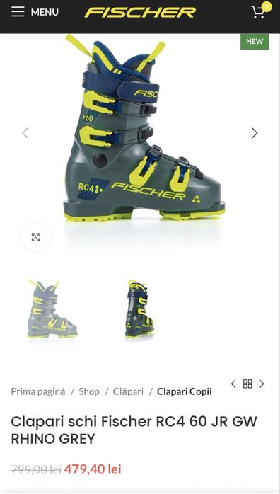 Clapari schi/ski Fischer RC4 60 JR