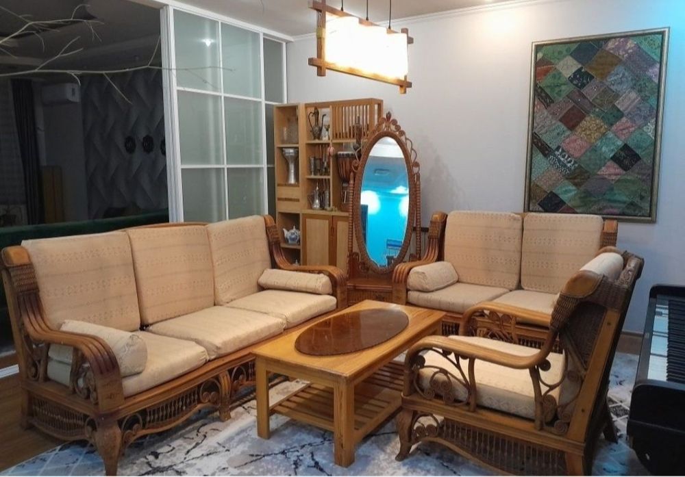 Шикарная  ротанговая мебель: диван и 2 кресла!