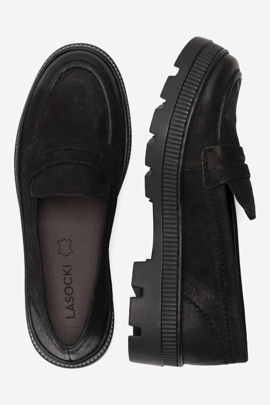 Loafers dama -piele intoarsa, aproape noi